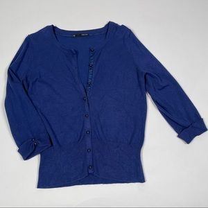 Navy Button Up Cardigan